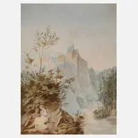 Otto Patzig, "Märchenlandschaft", Aquarell