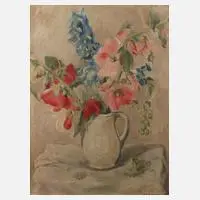 Anna Elisabeth Angermann, Blumenstillleben, 1946, Öl auf Karton