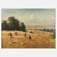 G. Falke, Erntelandschaft, Öl auf Leinwand