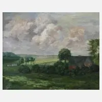 Alexander Kupfermann, Sommerlandschaft, Öl auf Leinwand