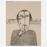 Thomas Ranft, "ich bin C. C.", 1981, Radierung