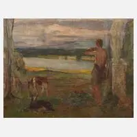 Curt Rüger, Abendfrieden, Öl auf Leinwand