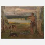 Curt Rüger, Abendfrieden, Öl auf Leinwand