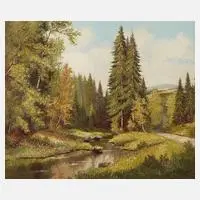 Friedrich Schick, Sommerlandschaft, Öl auf Leinwand