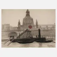 Fritz Tröger, Die Frauenkirche in Dresden, 1932, Kohledampfer