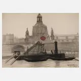 Fritz Tröger, Die Frauenkirche in Dresden, 1932, Kohledampfer