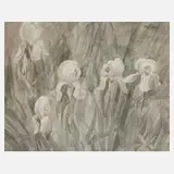Fritz Tröger, Schwertlilien, 1937, Aquarell über Bleistift