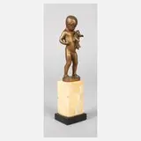 Rudolf Marcuse, Knabe mit Teddybär, Bronze