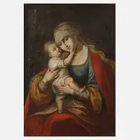 Maria mit dem Kinde, Barock, Öl auf Leinwand