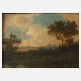 Arthur Blaschnik, Am See, Öl auf Leinwand und auf Pappe doubliert