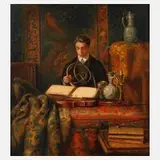 Henri de Braekeleer, Der Musikus, Öl auf Leinwand