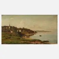 Bertha von Grab, Am See, Öl auf Leinwand