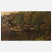 Hennicke, romantische Speewaldlandschaft, Öl auf Leinwand