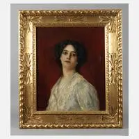 Georg Lampe, Damenportrait, 1900, Öl auf Leinwand