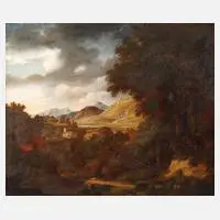Karel Ludwig, Sommerliche Gebirgslandschaft, Öl auf Leinwand