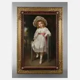 Prof. Georg Papperitz, Die kleine Prinzessin, 1905, Öl auf Leinwand