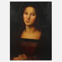 R. Pisi, "Maria Magdalena" nach Pietro Perugino, Öl und Gold auf Leinwand