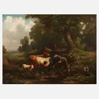 Louis Reinhardt, Rinder an der Tränke