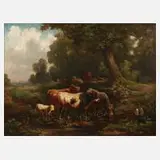 Louis Reinhardt, Rinder an der Tränke