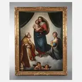 Ludwig Rodow, Sixtinische Madonna, Öl auf Leinwand