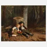 Felix Schlesinger, Kinder im Wald, Zeichnung