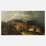 B. v. Santen, Mediterrane Landschaft, 1896, Öl auf Leinwand