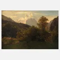 Franz Seidel, Alpenlandschaft, 1917, Öl auf Leinwand