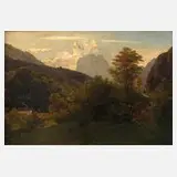 Franz Seidel, Alpenlandschaft, 1917, Öl auf Leinwand