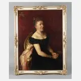Edda Baronin von Wedel, Damenportrait, 1890, Öl auf Leinwand
