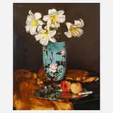 Franz Aumer, Blumenstillleben, Öl auf Leinwand