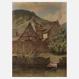 Hildegard von Bauer-Calchera, Carden an der Mosel, 1910, Öl auf Leinwand