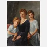 Familienportrait by Gertrud Bürgers-Laurenz, Öl auf Leinwand, sold Dec 2019