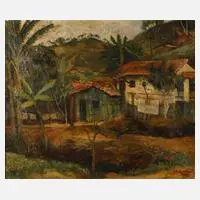 Jean-Pierre Chabloz, Brasilianische Landschaft, 1945, Öl auf Leinwand