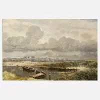 Prof. Karl Heffner, Norddeutsche Landschaft, Zeichnung