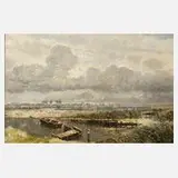 Prof. Karl Heffner, Norddeutsche Landschaft, Zeichnung