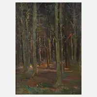 Otto Illies, "Abendsonne", Öl auf Pappe