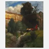 Hans Gabriel Jentzsch, Wallfahrt, 1902, Öl auf Leinwand
