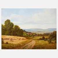 A. Rittmann, Bayerische Landschaft, Öl auf Sperrholz