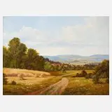 A. Rittmann, Bayerische Landschaft, Öl auf Sperrholz