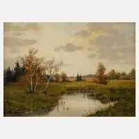 Im Moor by Christian Schuk, Öl auf leinenkaschierter Sperrholzplatte, sold Dec 2019