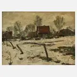 Phillip Karl Seitz, Vorfrühling, Öl auf Pappe