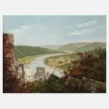 Seppl, Mainlandschaft mit Ruine, 1940, Öl auf Leinwand