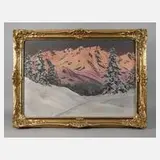 Hans Barma Smatlak, Abendliche Winterlandschaft, Öl auf Leinwand