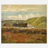 Albert Stegler, Nordische Landschaft, Öl auf Leinwand