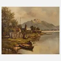 Otto Wagner, am Chiemsee, Öl auf Leinwand