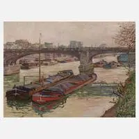 Fritz Westendorp, "Die Seine bei Bary", Öl auf Leinwand