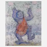 Alfred Lichter, "Tanzender Buddha am Meer", Öl auf Leinwand und Keilrahmen