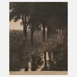 Prof. Franz von Stuck, "Forellenweiher", Radierung