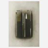 "Radierwerkzeuge" by Friedrich Meckseper, 1936, Farbradierung, sold Dec 2019