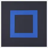 Aurélie Nemourrs, Blaues Quadrat, 1987, Farbserigraphie auf leichtem Karton